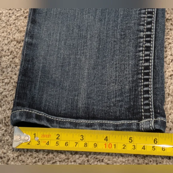 Women's Love Indigo Dark Wash Capris Denim Blue Jeans Stretch Sz: 4 Design Pants - Picture 6 of 14